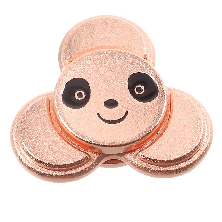 Cute Panda Shape Tri-Spinner Fidget Spinner Finger Toy EDC Focus Toy - Rose Gold-2