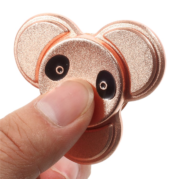 Cute Panda Shape Tri-Spinner Fidget Spinner Finger Toy EDC Focus Toy - Rose Gold-6