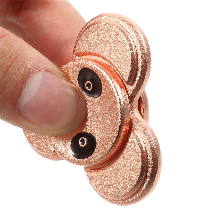 Cute Panda Shape Tri-Spinner Fidget Spinner Finger Toy EDC Focus Toy - Rose Gold-7
