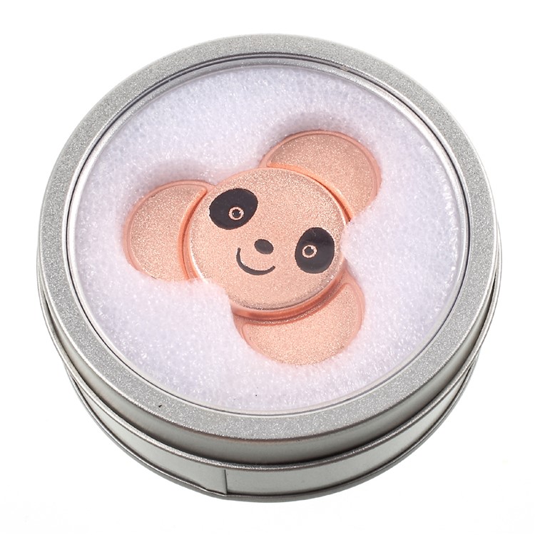Cute Panda Shape Tri-Spinner Fidget Spinner Finger Toy EDC Focus Toy - Rose Gold-8