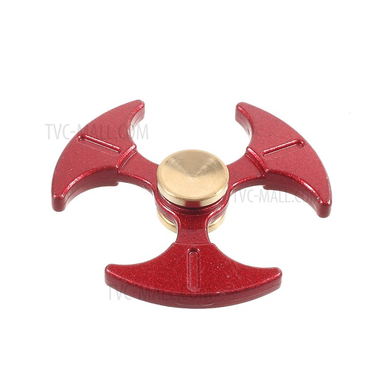 Shovel Pattern Fast Bearing Metal Spinner Fidget Hand Spinner EDC Focus Toy - Red-1
