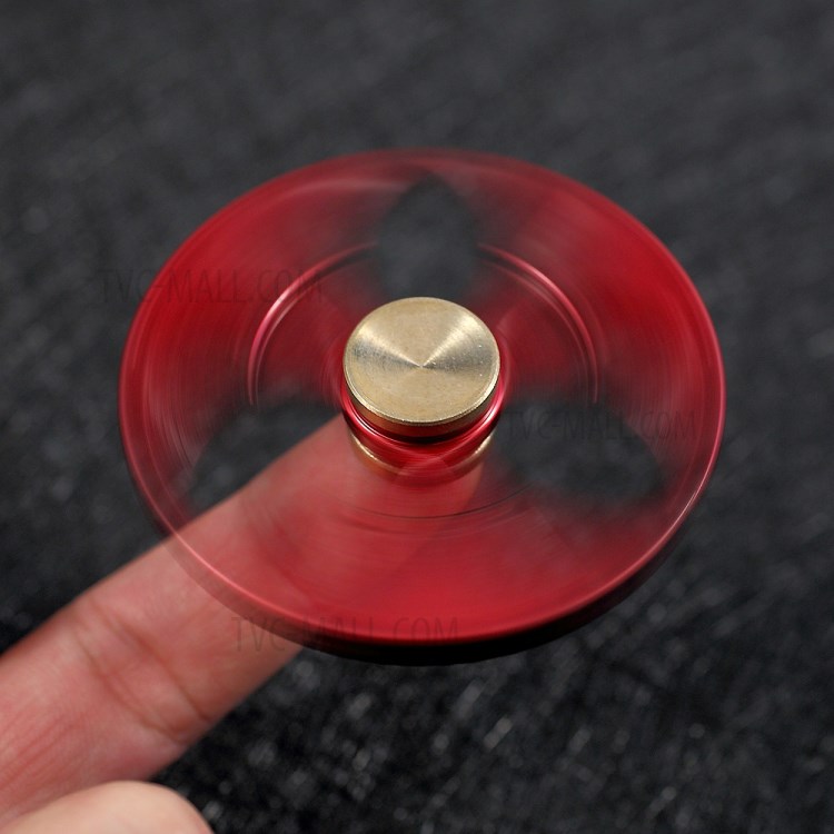 Shovel Pattern Fast Bearing Metal Spinner Fidget Hand Spinner EDC Focus Toy - Red-2