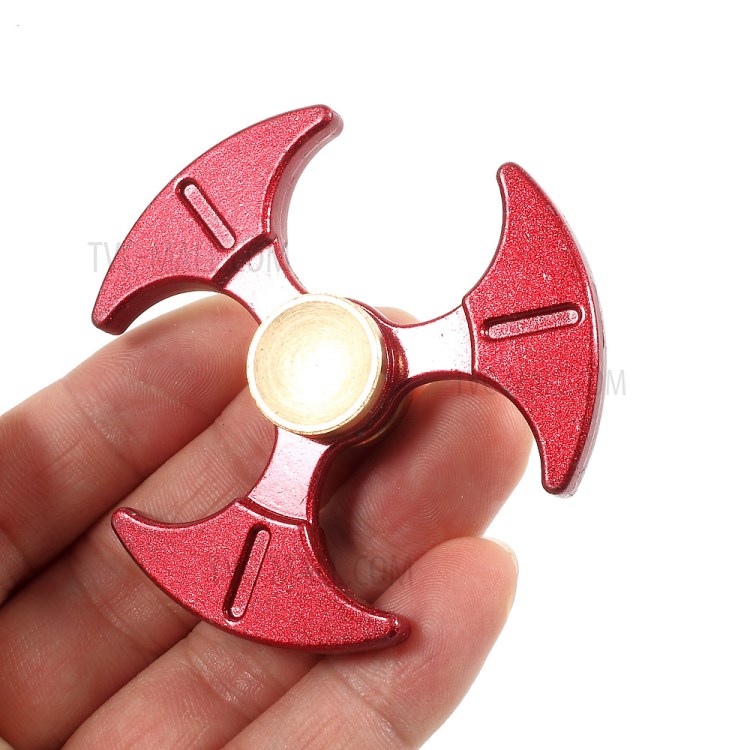 Shovel Pattern Fast Bearing Metal Spinner Fidget Hand Spinner EDC Focus Toy - Red-6