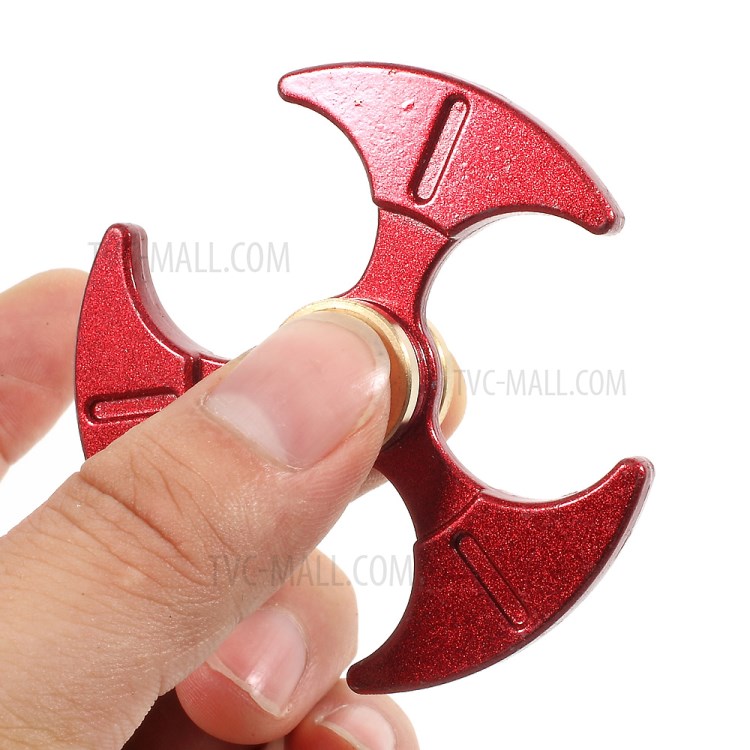 Shovel Pattern Fast Bearing Metal Spinner Fidget Hand Spinner EDC Focus Toy - Red-7