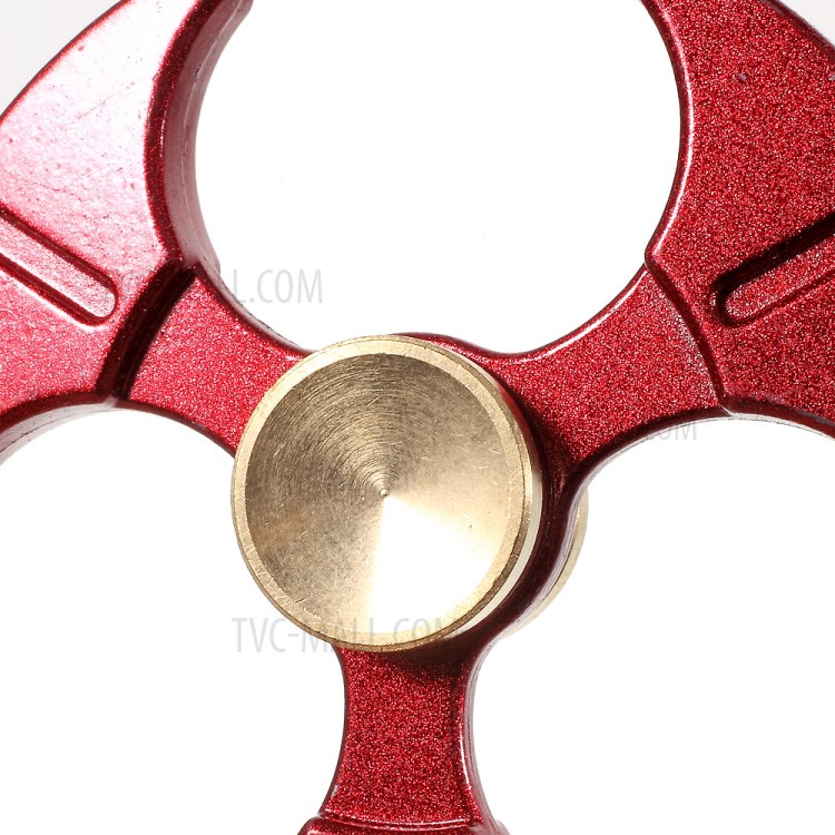 Shovel Pattern Fast Bearing Metal Spinner Fidget Hand Spinner EDC Focus Toy - Red-8