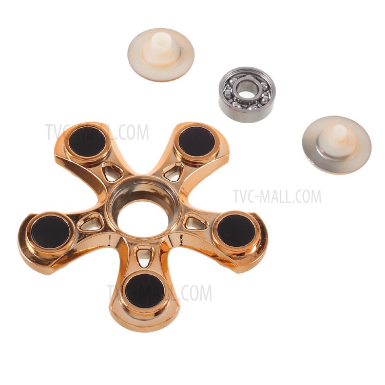 Pentagon Spinner Fidget Spinner Finger Toy ADHD Focus Toy - Gold-5