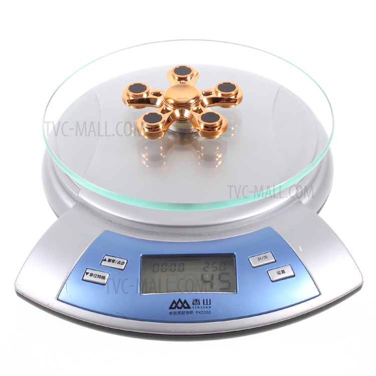 Pentagon Spinner Fidget Spinner Finger Toy ADHD Focus Toy - Gold-6
