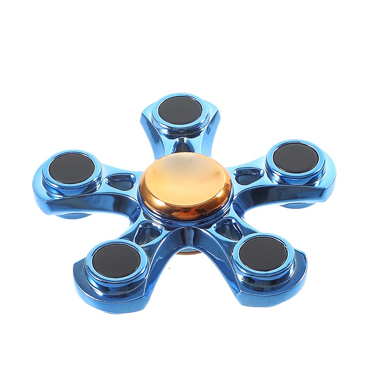 EDC Pentagon Spinner Fidget Spinner Finger Toy ADHD Focus Toy - Blue-1