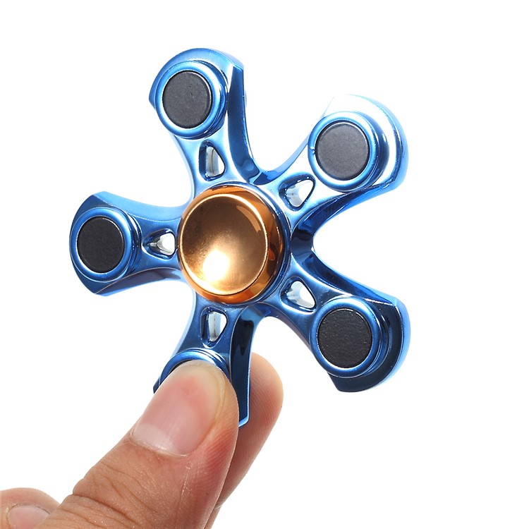 EDC Pentagon Spinner Fidget Spinner Finger Toy ADHD Focus Toy - Blue-10