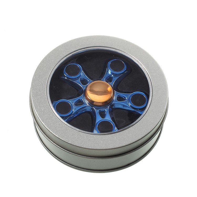 EDC Pentagon Spinner Fidget Spinner Finger Toy ADHD Focus Toy - Blue-11