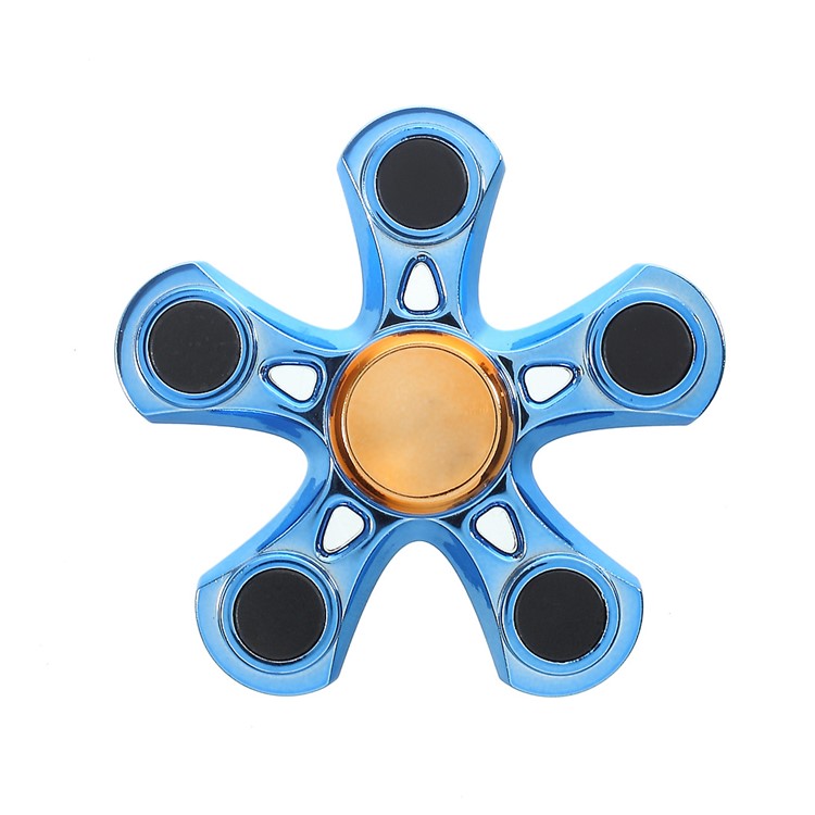 EDC Pentagon Spinner Fidget Spinner Finger Toy ADHD Focus Toy - Blue-4