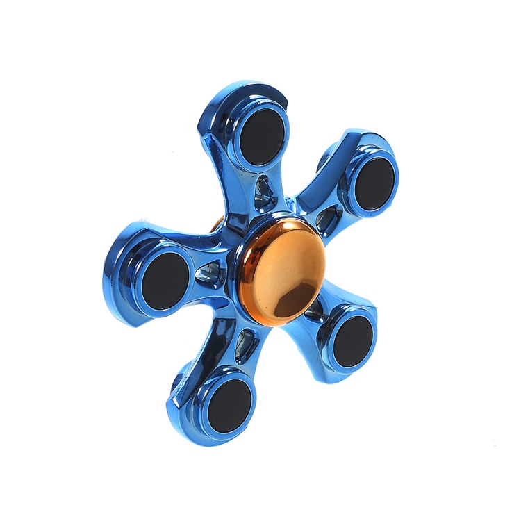 EDC Pentagon Spinner Fidget Spinner Finger Toy ADHD Focus Toy - Blue-6