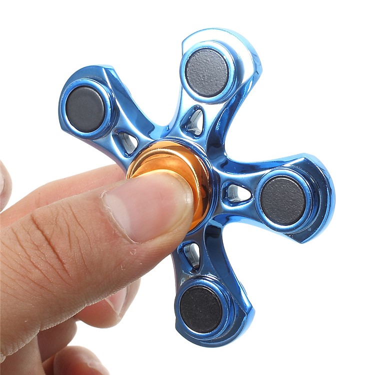 EDC Pentagon Spinner Fidget Spinner Finger Toy ADHD Focus Toy - Blue-8
