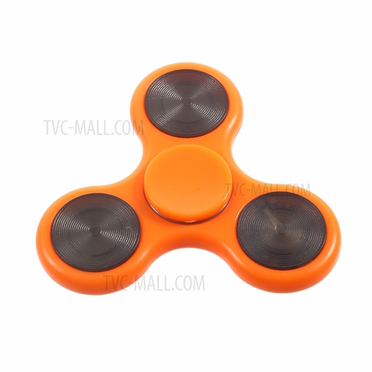Smart LED Light Tri-Spinner Fidget High Speed Bearing Hand Spinner - Orange-1