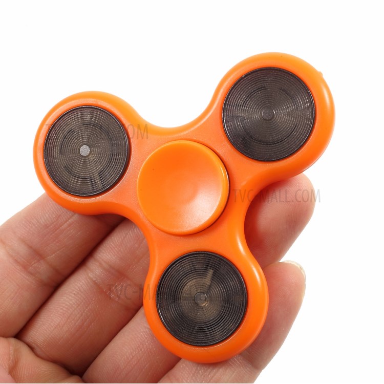 Smart LED Light Tri-Spinner Fidget High Speed Bearing Hand Spinner - Orange-8