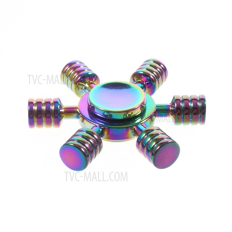 Colorful Pattern Metal Hand Spinner Fidget Hexagon Fingertip Gyroscope EDC Focus Toy-1