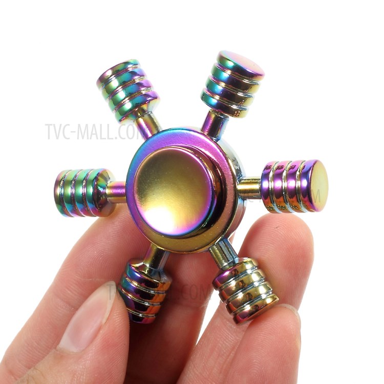 Colorful Pattern Metal Hand Spinner Fidget Hexagon Fingertip Gyroscope EDC Focus Toy-10
