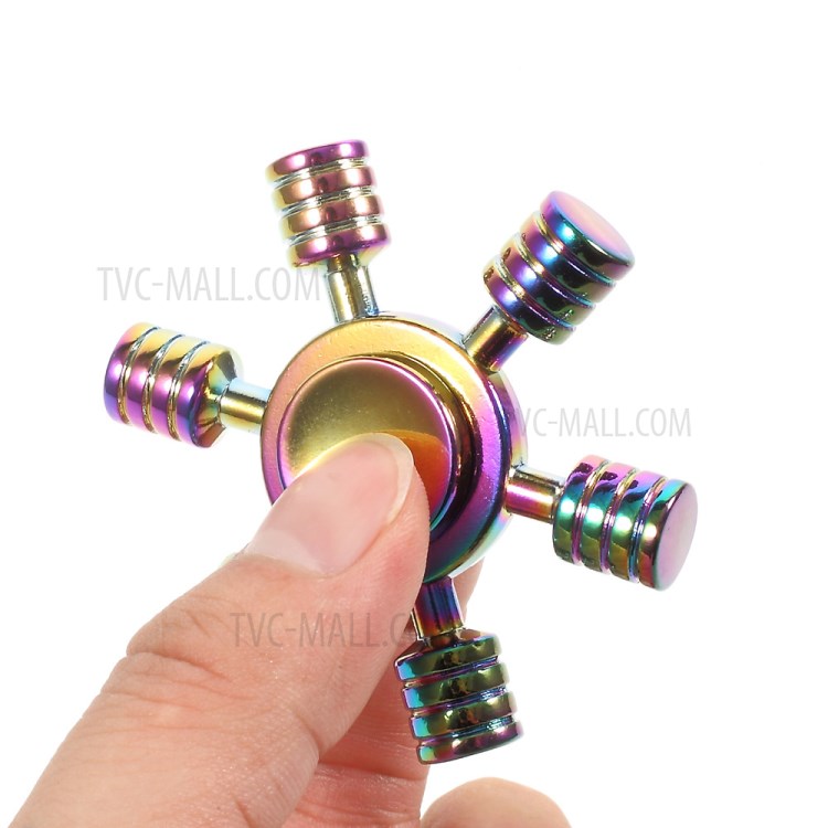 Colorful Pattern Metal Hand Spinner Fidget Hexagon Fingertip Gyroscope EDC Focus Toy-11
