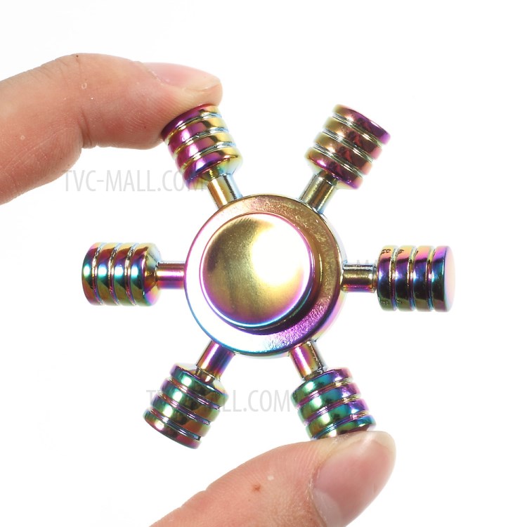 Colorful Pattern Metal Hand Spinner Fidget Hexagon Fingertip Gyroscope EDC Focus Toy-12