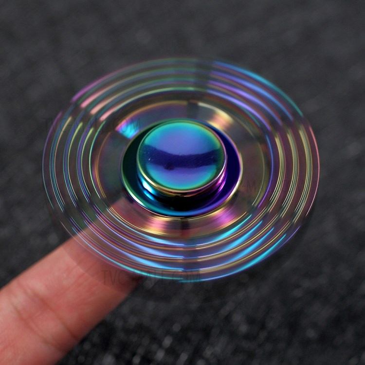 Colorful Pattern Metal Hand Spinner Fidget Hexagon Fingertip Gyroscope EDC Focus Toy-3