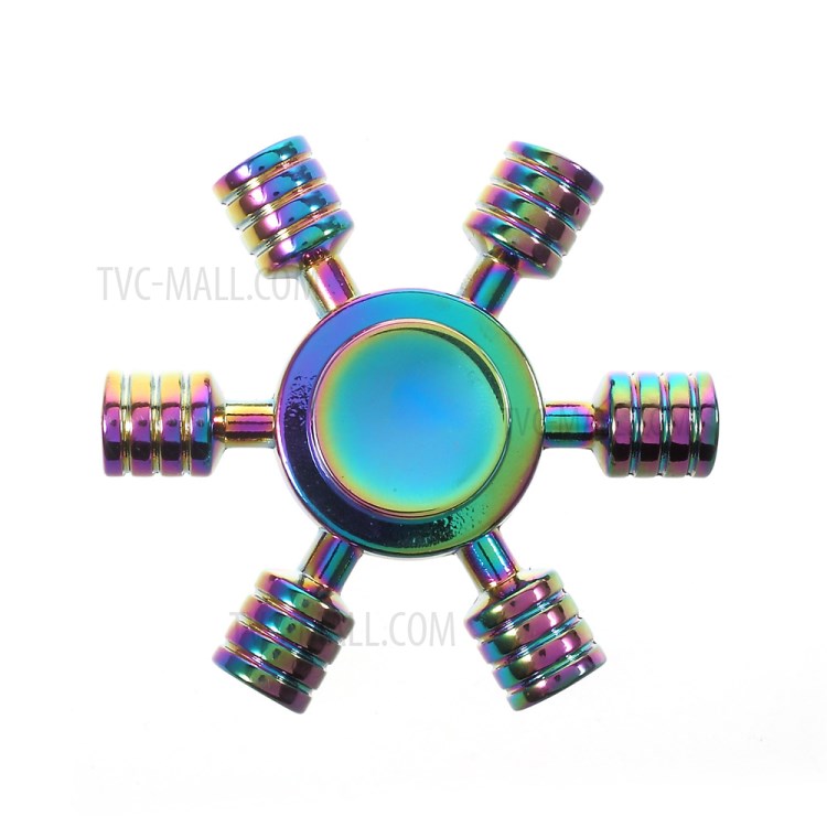 Colorful Pattern Metal Hand Spinner Fidget Hexagon Fingertip Gyroscope EDC Focus Toy-5