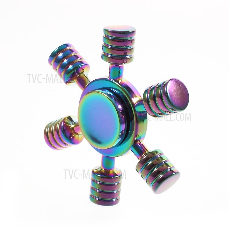 Colorful Pattern Metal Hand Spinner Fidget Hexagon Fingertip Gyroscope EDC Focus Toy-6