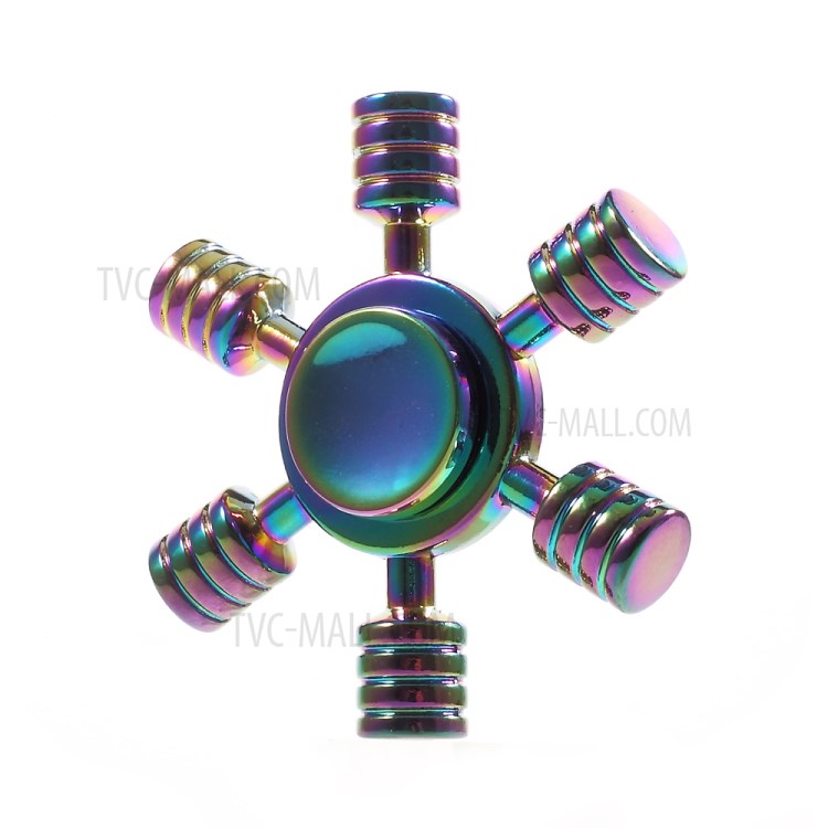 Colorful Pattern Metal Hand Spinner Fidget Hexagon Fingertip Gyroscope EDC Focus Toy-8
