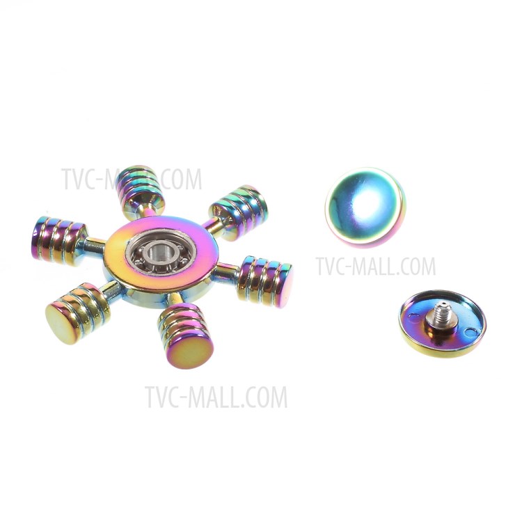 Colorful Pattern Metal Hand Spinner Fidget Hexagon Fingertip Gyroscope EDC Focus Toy-9