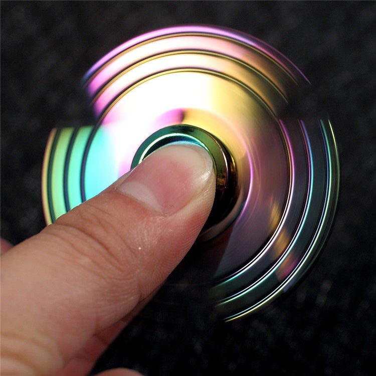 Colorized Metal Fidget Spinner Tri-Spinner Finger Toy EDC Focus Toy-2