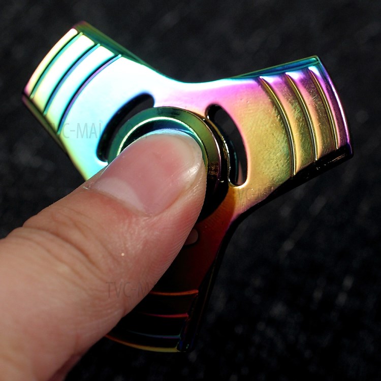 Colorized Metal Fidget Spinner Tri-Spinner Finger Toy EDC Focus Toy-3