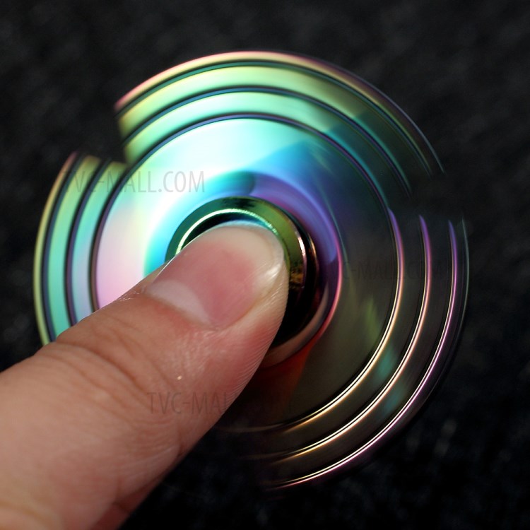 Colorized Metal Fidget Spinner Tri-Spinner Finger Toy EDC Focus Toy-4