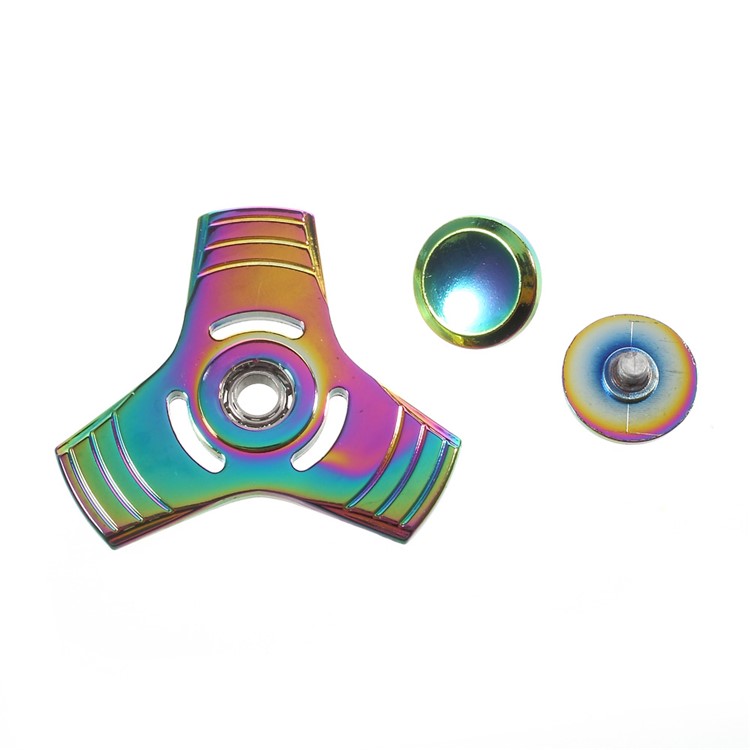 Colorized Metal Fidget Spinner Tri-Spinner Finger Toy EDC Focus Toy-8