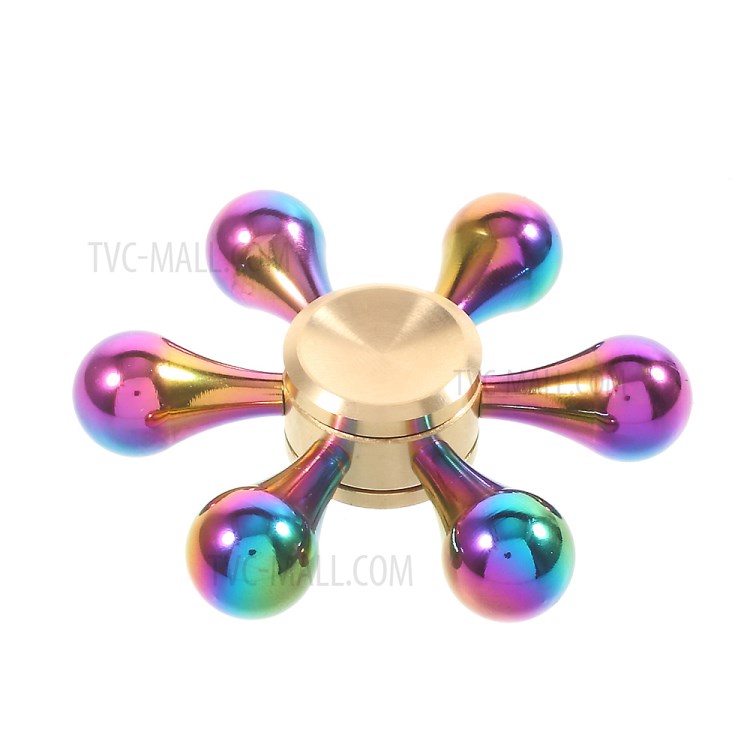 Colorful Metal Hexagon Fingertip Gyroscope Hand Spinner Fidget EDC Focus Toy-1