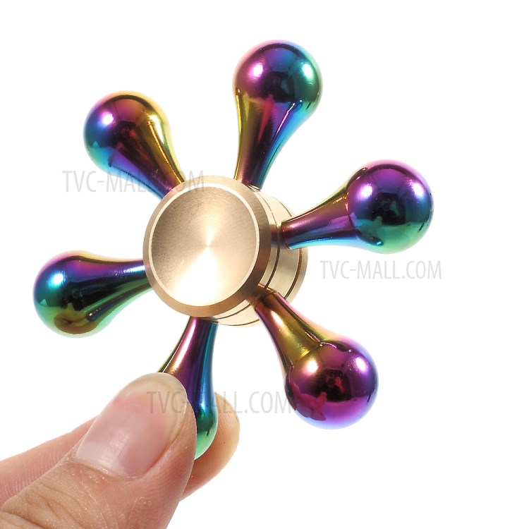 Colorful Metal Hexagon Fingertip Gyroscope Hand Spinner Fidget EDC Focus Toy-10