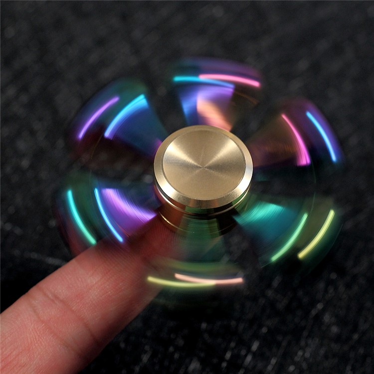 Colorful Metal Hexagon Fingertip Gyroscope Hand Spinner Fidget EDC Focus Toy-2