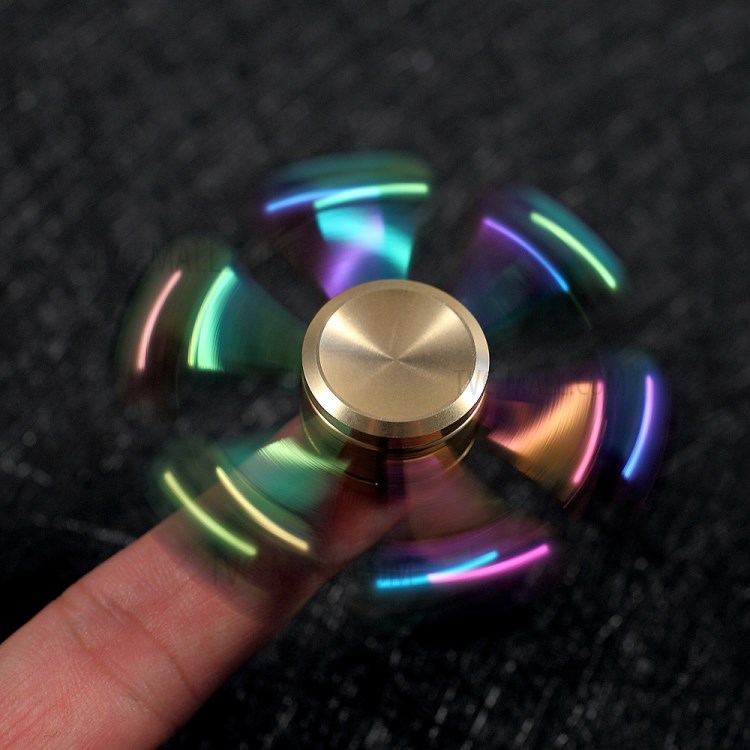 Colorful Metal Hexagon Fingertip Gyroscope Hand Spinner Fidget EDC Focus Toy-3