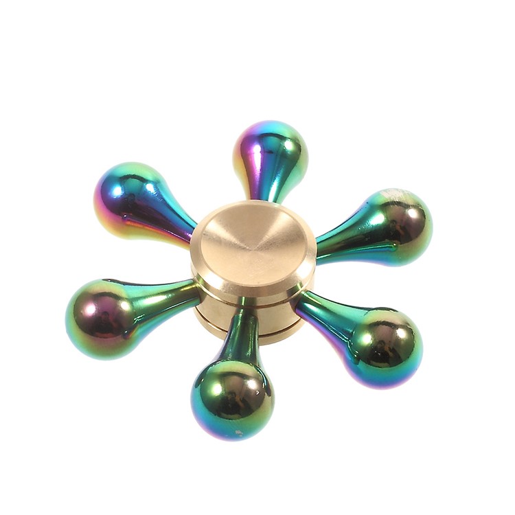 Colorful Metal Hexagon Fingertip Gyroscope Hand Spinner Fidget EDC Focus Toy-5