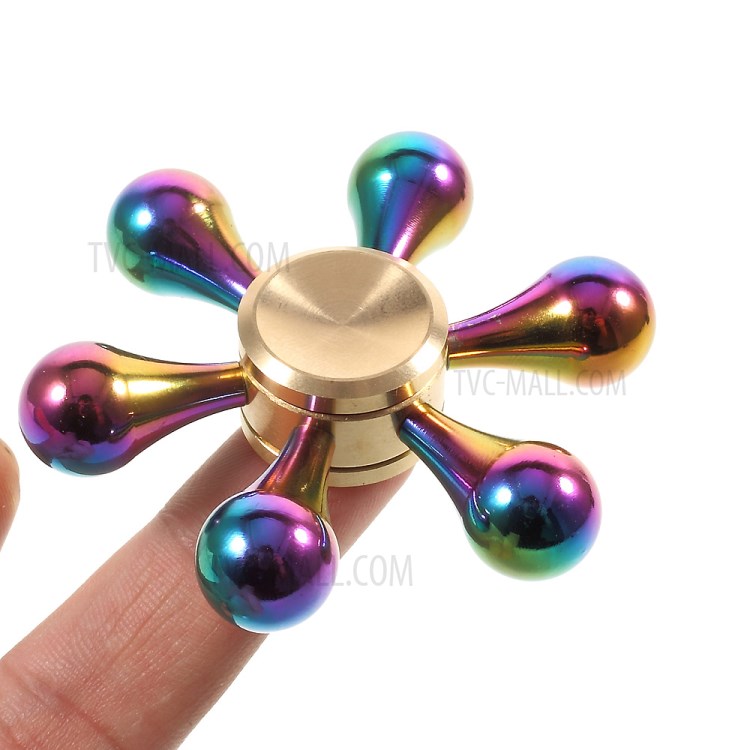 Colorful Metal Hexagon Fingertip Gyroscope Hand Spinner Fidget EDC Focus Toy-8