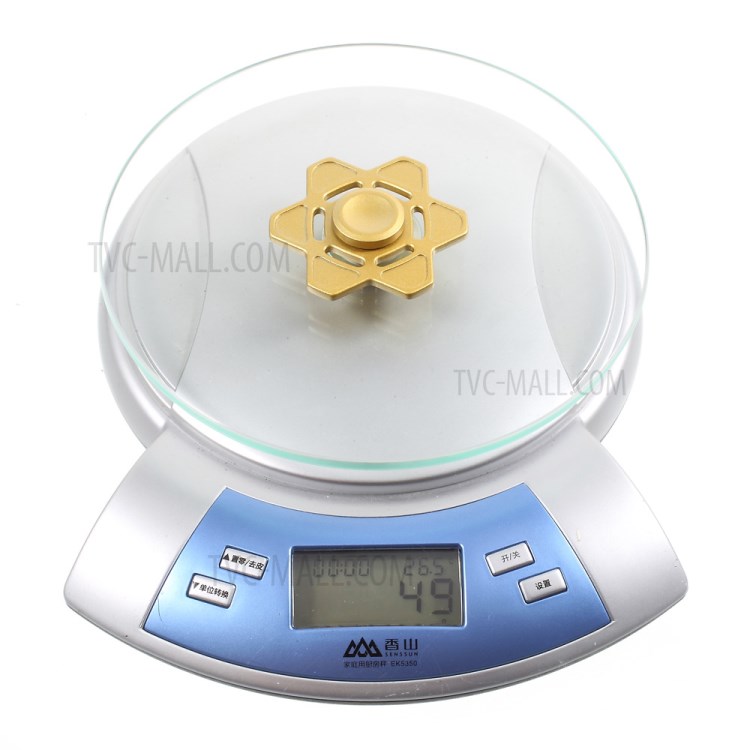 Six-pointed Star Pattern Kirsite Fidget Spinner Toy Stress Relief High Speed Hand Spinner - Gold-10