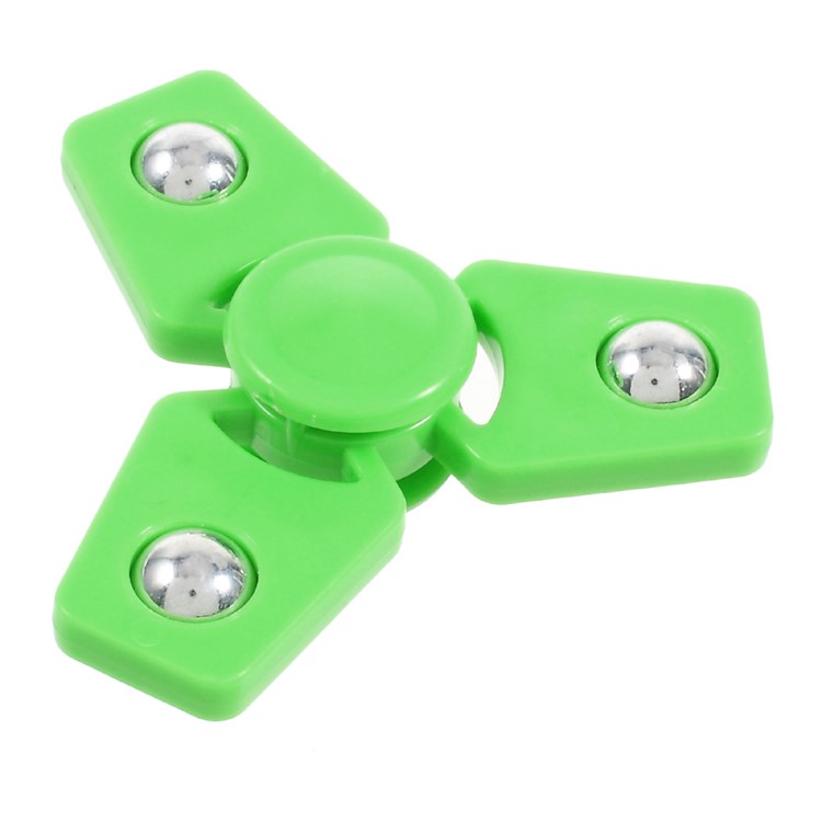 3 Steel Balls Tri-Spinner Fidget Stress and Anxiety Relief Time Killer Toy - Green-1