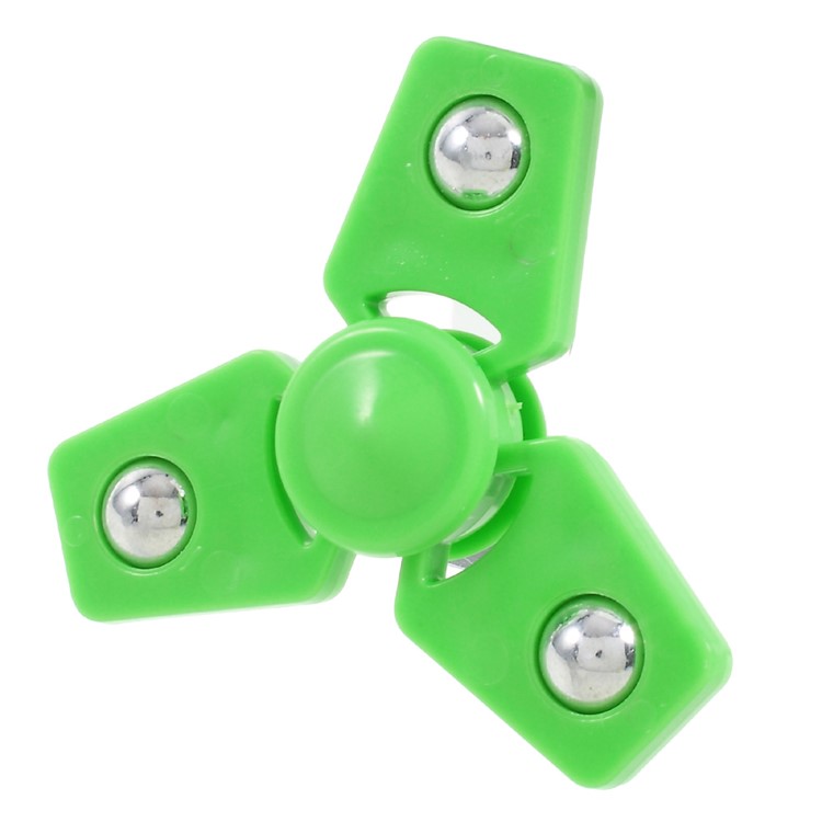 3 Steel Balls Tri-Spinner Fidget Stress and Anxiety Relief Time Killer Toy - Green-2