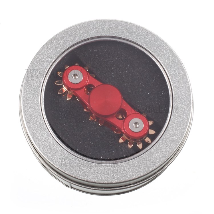 Gear Pattern Metal Fidget Spinner Toy Stress Relief High Speed Hand Spinner - Red-11