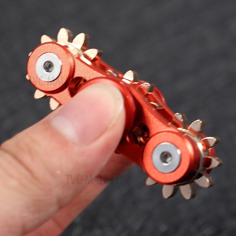 Gear Pattern Metal Fidget Spinner Toy Stress Relief High Speed Hand Spinner - Red-3