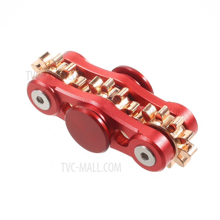 Gear Pattern Metal Fidget Spinner Toy Stress Relief High Speed Hand Spinner - Red-6