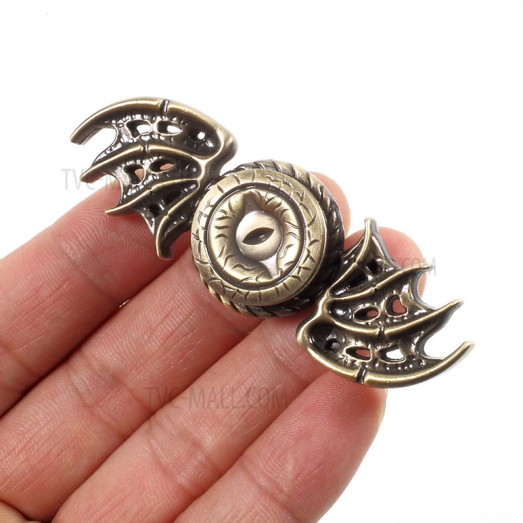 Dragon Pattern EDC Focus Toy Metal Fast Bearing Spinner Fidget Hand Spinner - Bronze-7