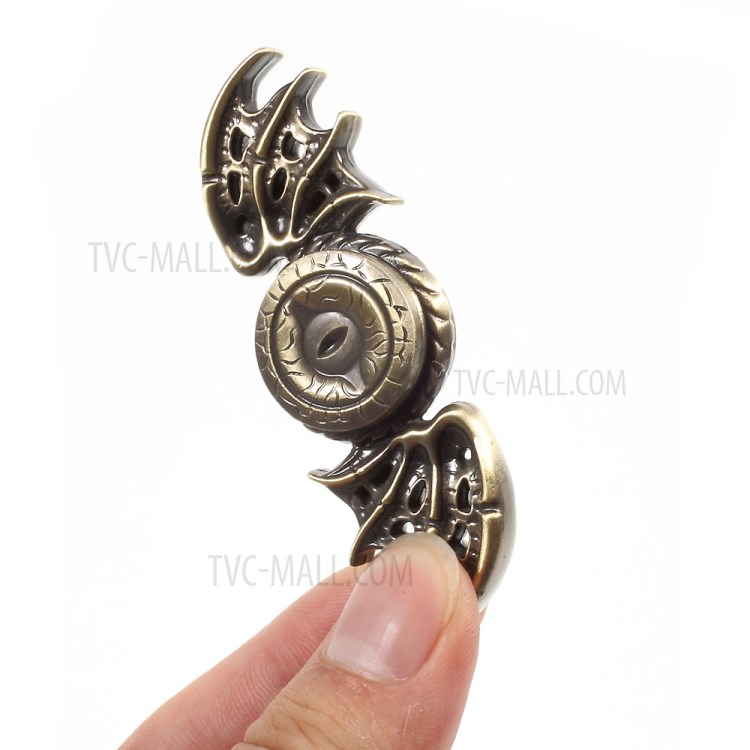Dragon Pattern EDC Focus Toy Metal Fast Bearing Spinner Fidget Hand Spinner - Bronze-9