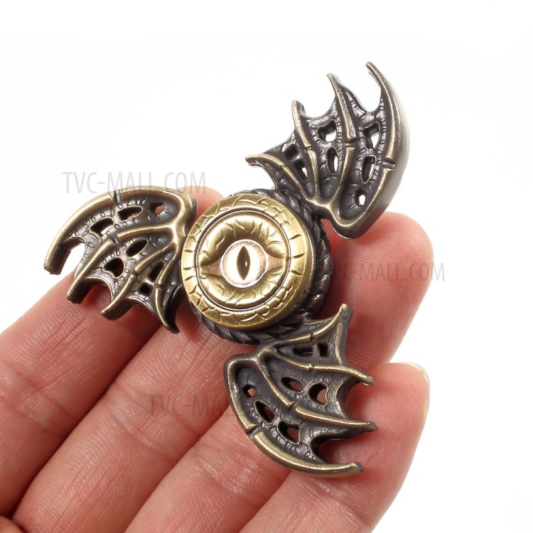 Dragon Pattern EDC Focus Toy Fast Bearing Metal Tri-Spinner Fidget Hand Spinner - Bronze-10