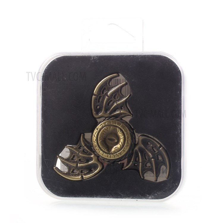 Dragon Pattern EDC Focus Toy Fast Bearing Metal Tri-Spinner Fidget Hand Spinner - Bronze-13