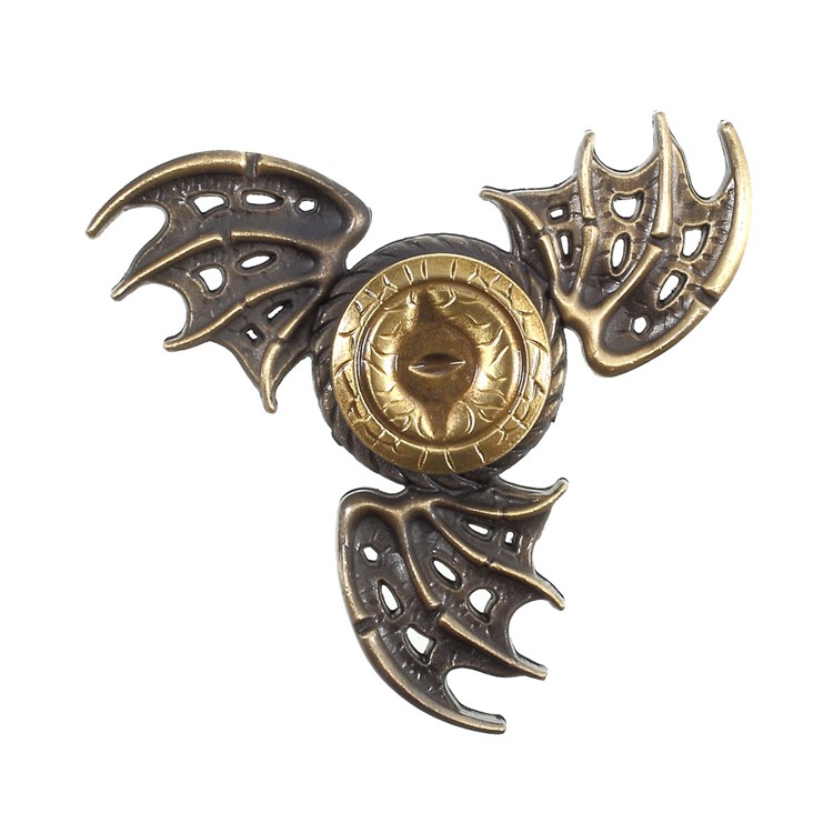 Dragon Pattern EDC Focus Toy Fast Bearing Metal Tri-Spinner Fidget Hand Spinner - Bronze-5