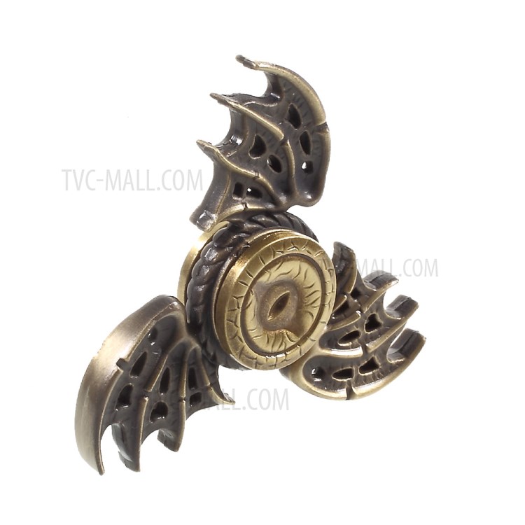 Dragon Pattern EDC Focus Toy Fast Bearing Metal Tri-Spinner Fidget Hand Spinner - Bronze-7